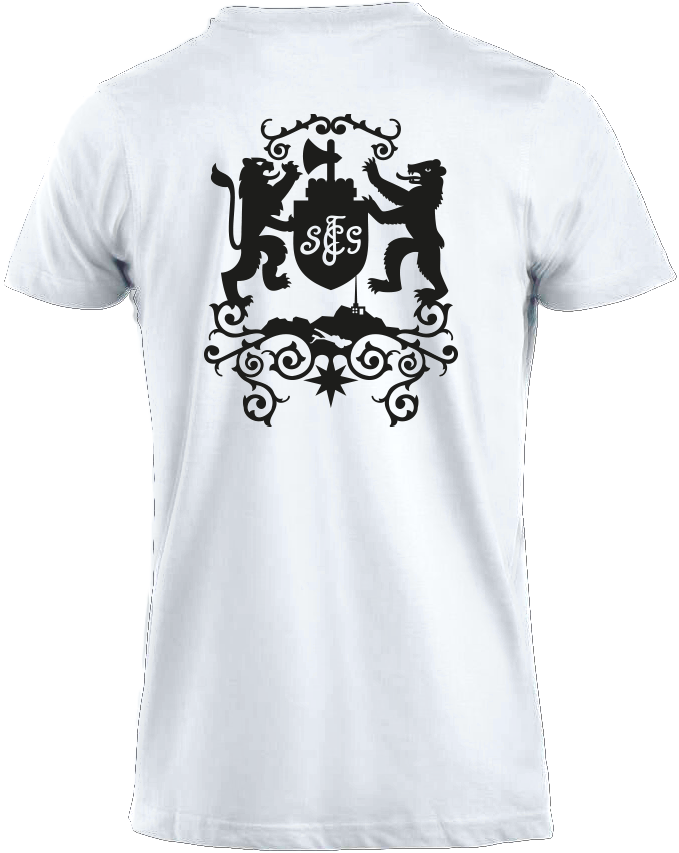 Regionshirt Rücken-Emblem schwarz, weiss, XXL