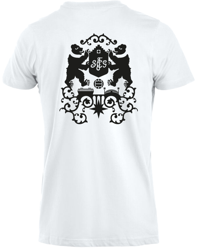 Stadtshirt Rücken-Emblem schwarz, weiss, XXL