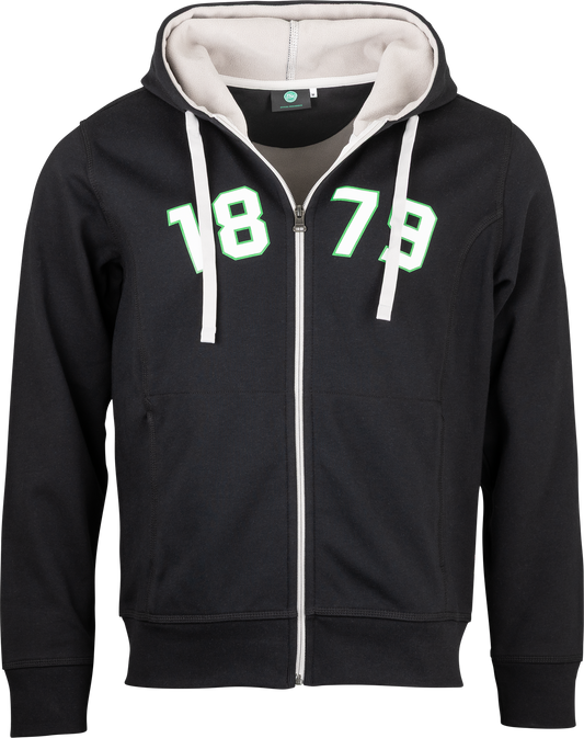 Fleece-Hoodie schwarz