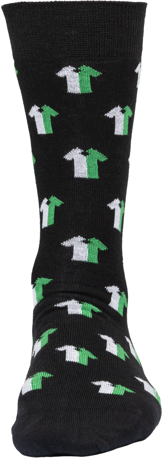 Trikotgeschichte Socken Schwarz